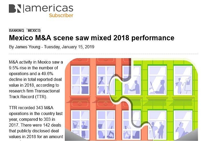 Mexico M&A scene saw mixed 2018 performance